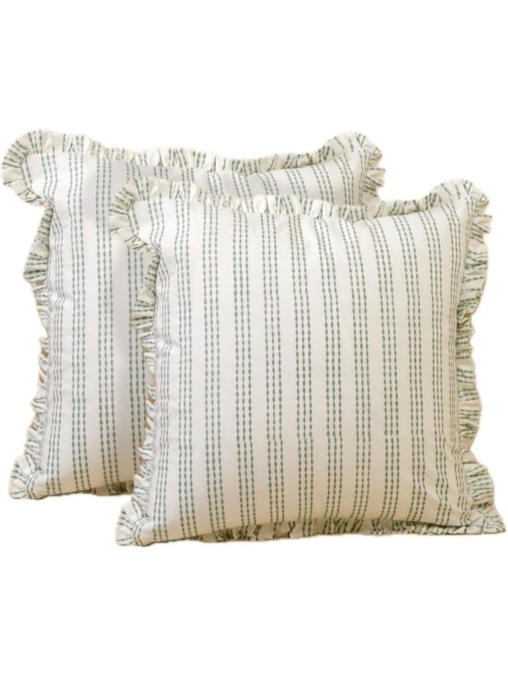 Reversible Hand Block Print Throw Pillow Covers 18x18 Inch - Set of 2, Boho